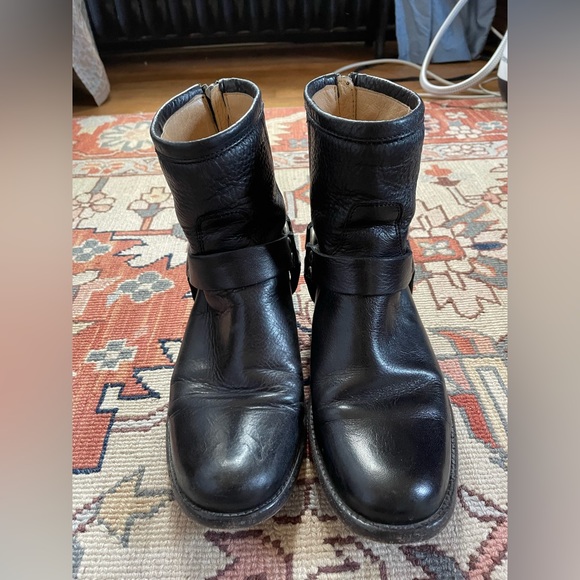 Frye Shoes - Black Frye Moto Boots Size 8